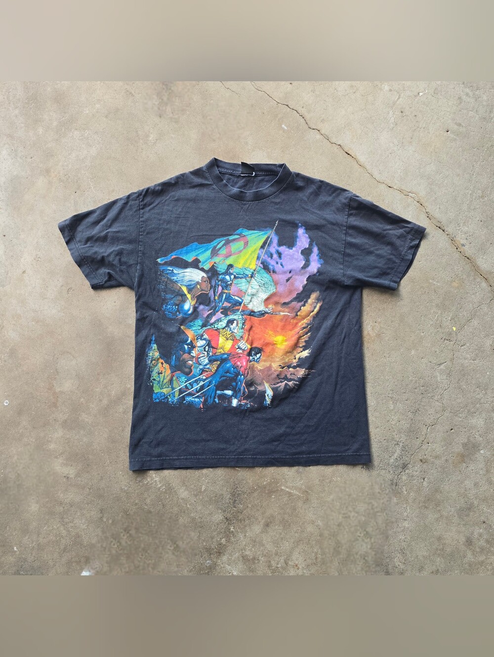Vintage Mad Engine Marvel X-Men Shirt Wolverine Storm Night Crawler Cyclops